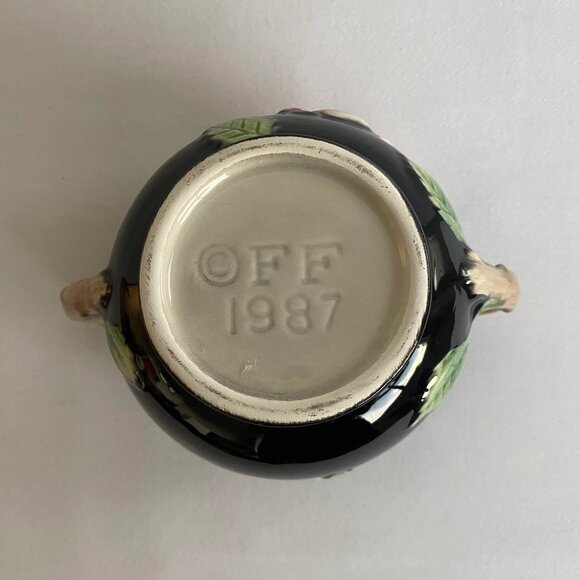 Vintage Fitz & Floyd 1987 Midnight Rose Sugar Bowl and Lid - Picture 7 of 10